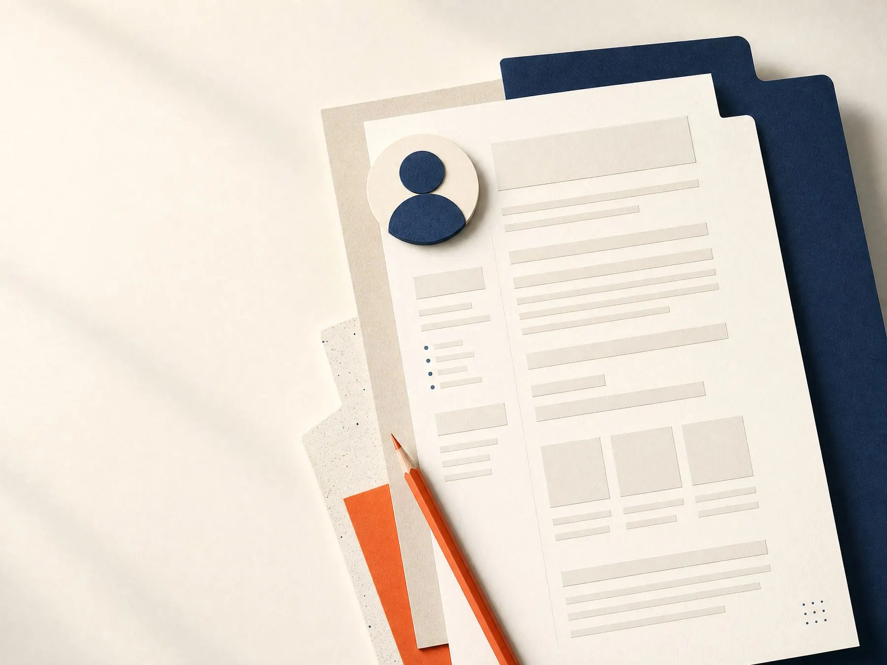 Abstract career document composition